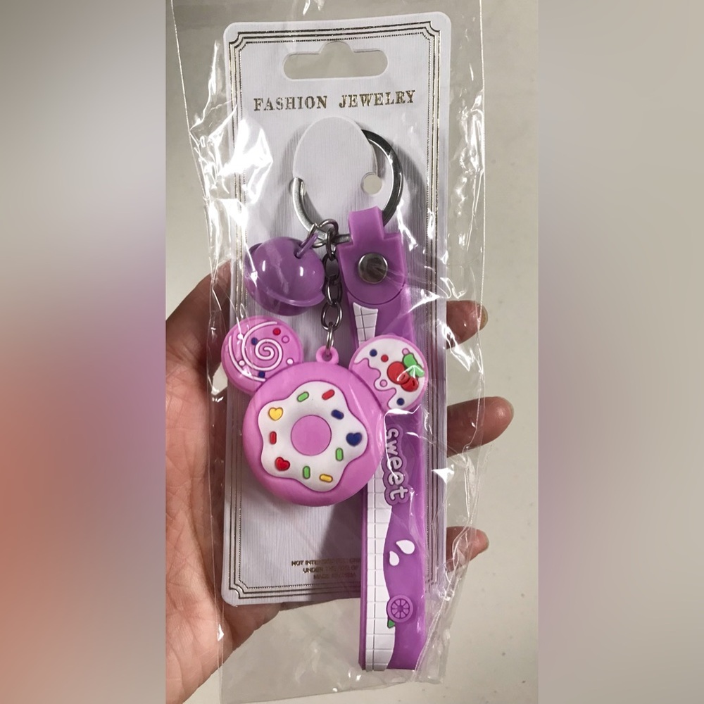 Purple Donut Keychain for Kids/Adults